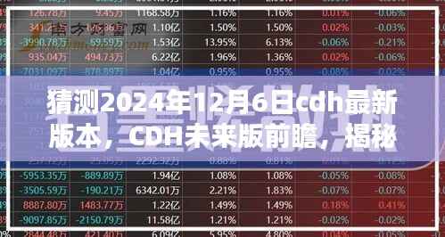 揭秘未来CDH版本,前瞻科技与极致体验展望至2024年12月6日最新更新版本猜想