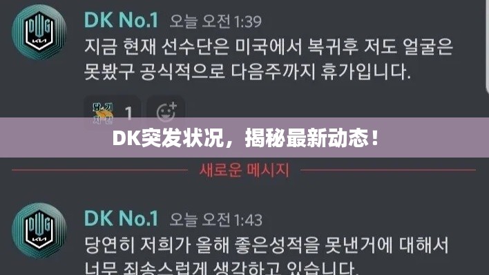 DK突发状况，揭秘最新动态！
